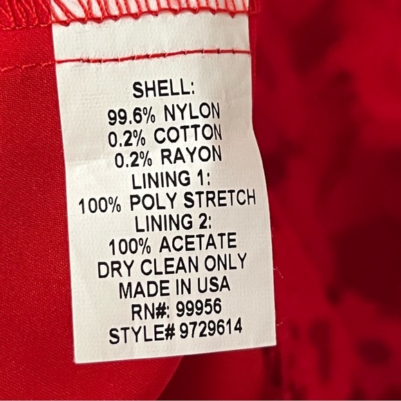 Shoshanna Red Lace Shift Knee Length Dress US 8 - Picture 7 of 7